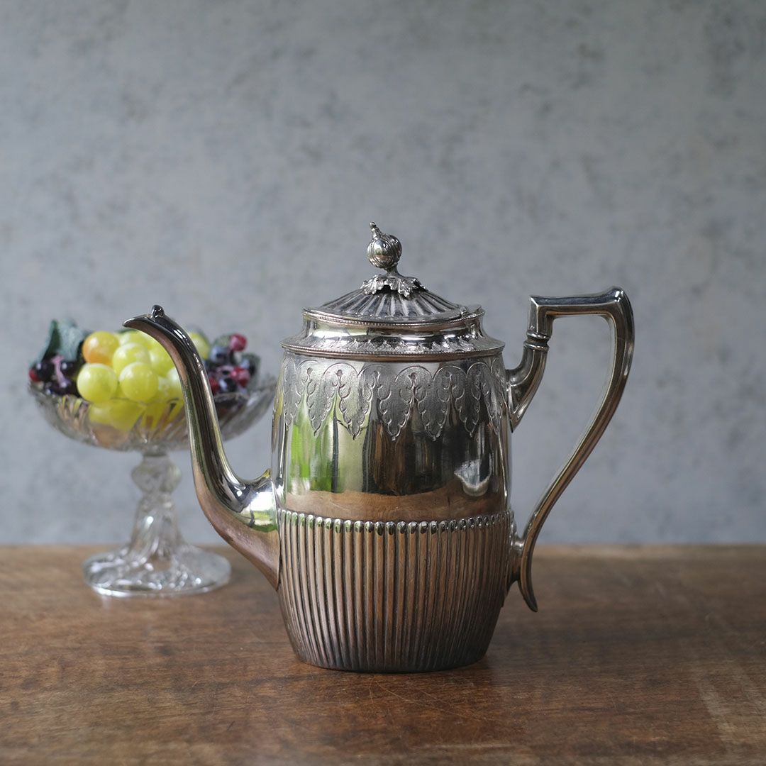 アンティークポット イギリス シルバープレート ティーポット PATENT