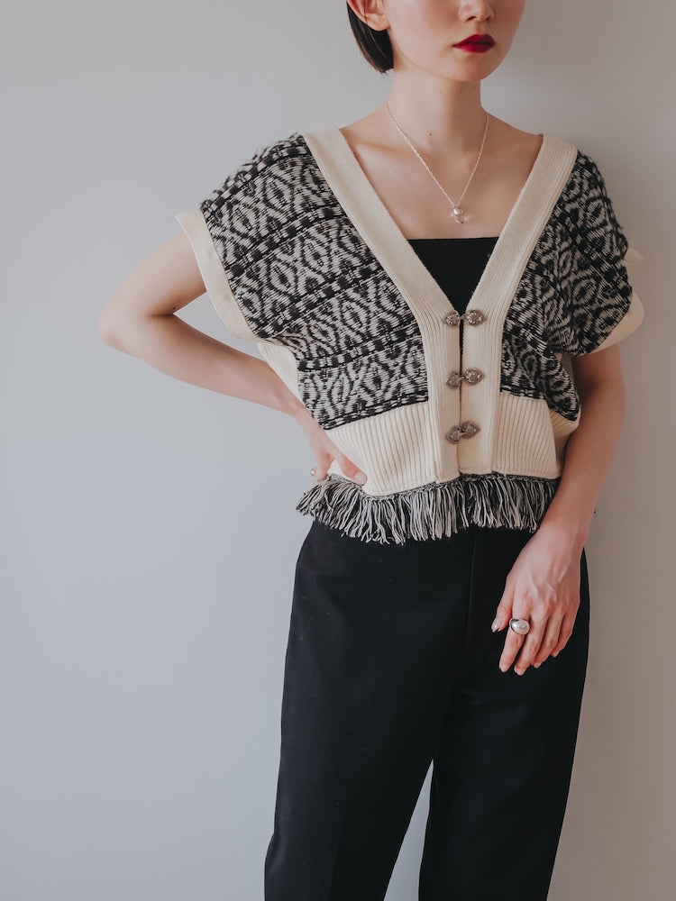 2way Bi-color Knit Cardigan – MARTE