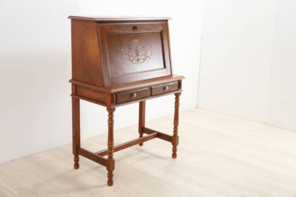 値下三越家具ブルージュ ライティングビューロー オーク無垢 英国