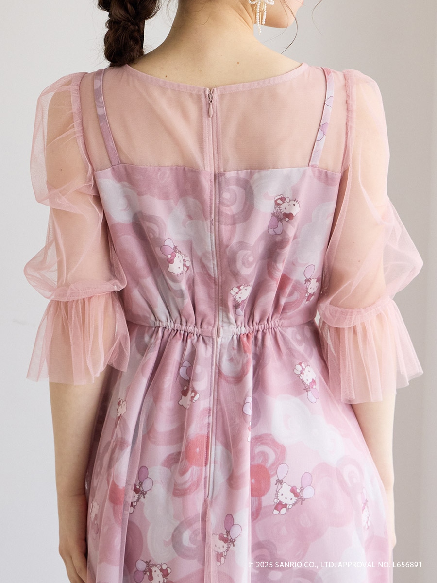 試着キャンペーン対象】「ハローキティ」リボンデザインワンピース