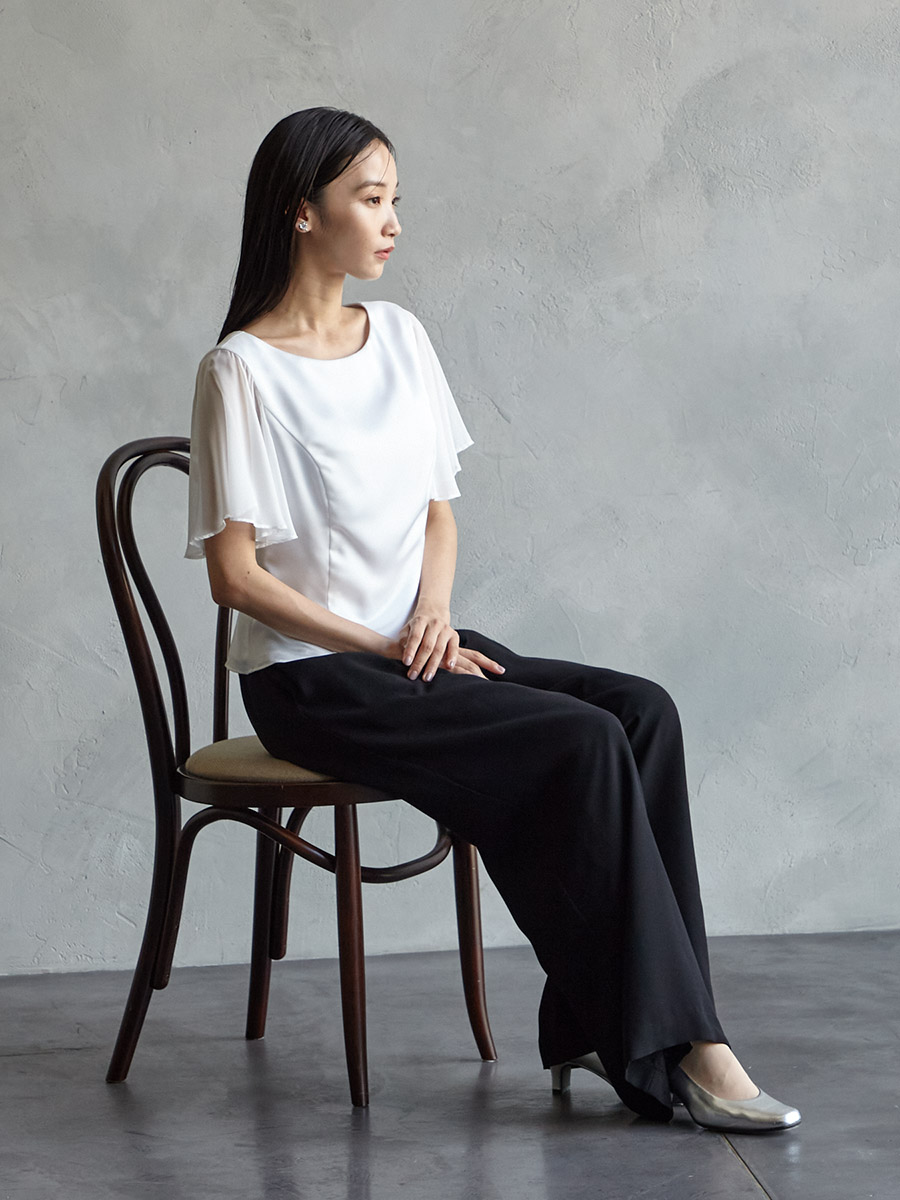 ジョーゼットワイドパンツ(M ブラック): AIMER | エメ ｜ミマツ