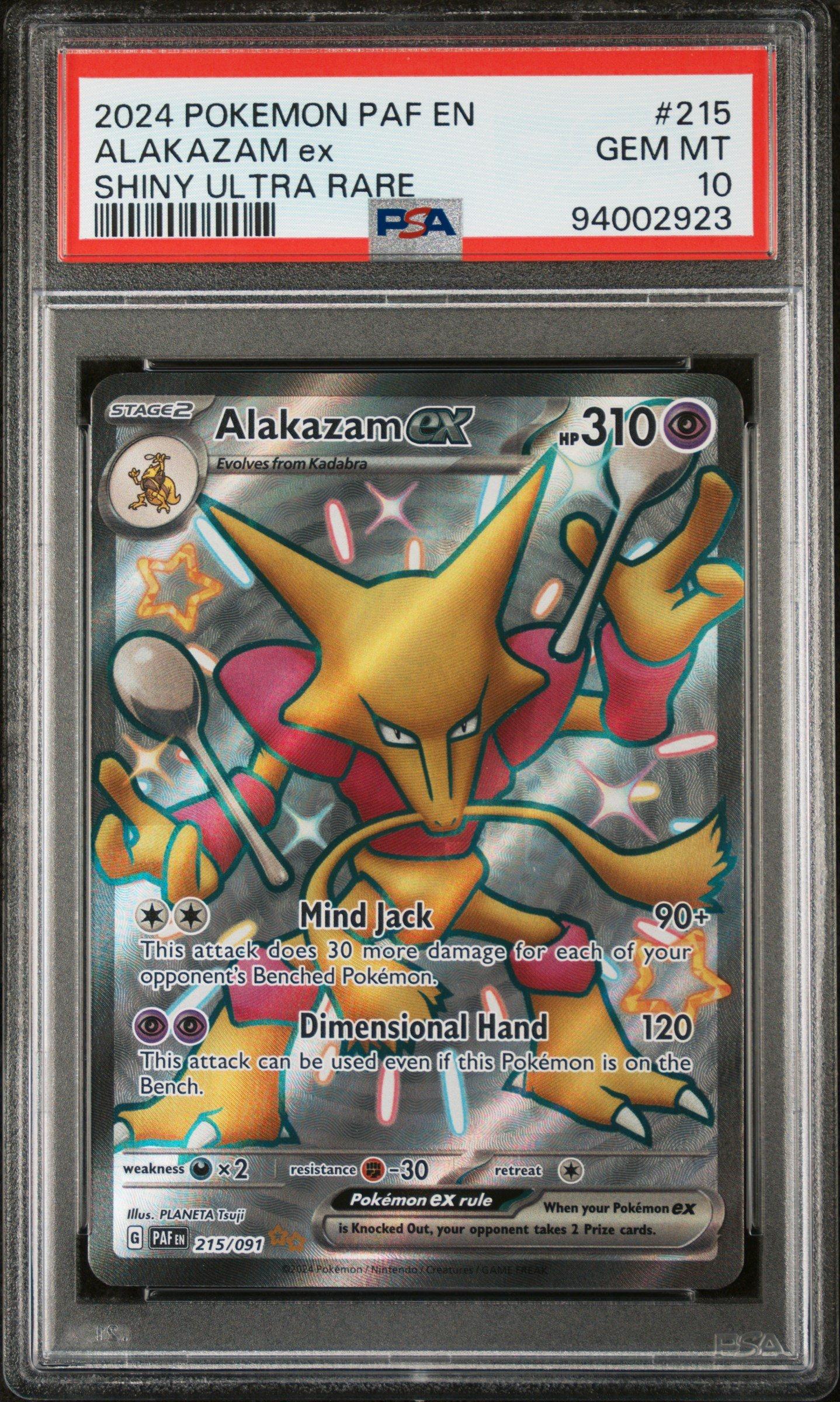 2024 Pokemon Paf En-paldean Fates 215 Alakazam Ex Shiny Ultra Rare