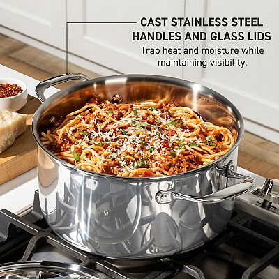 T-Fal Pro Tri-Ply Stainless Steel 6-qt. Dutch Oven with Lid