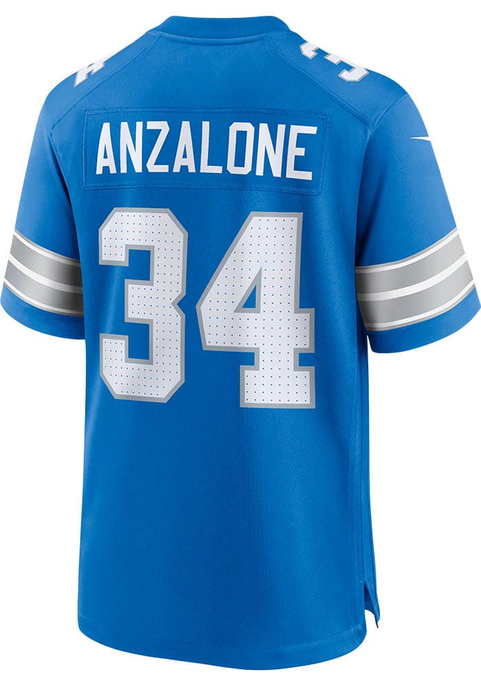 Alex Anzalone Detroit Lions BLUE Home Jersey - 173218165