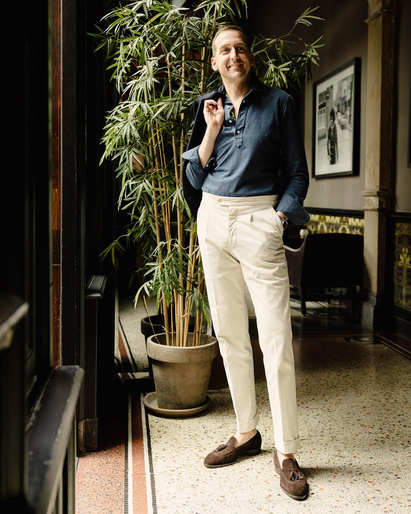 Saint Crispin's Tassel Loafer in Dark Brown Suede | 643 – The Hand