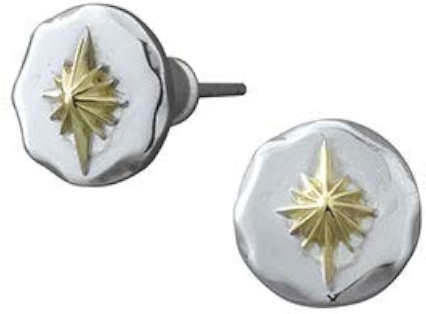 Amazon | [SAAD(サード)]サンシンボル シルバー925ピアス K18（18金