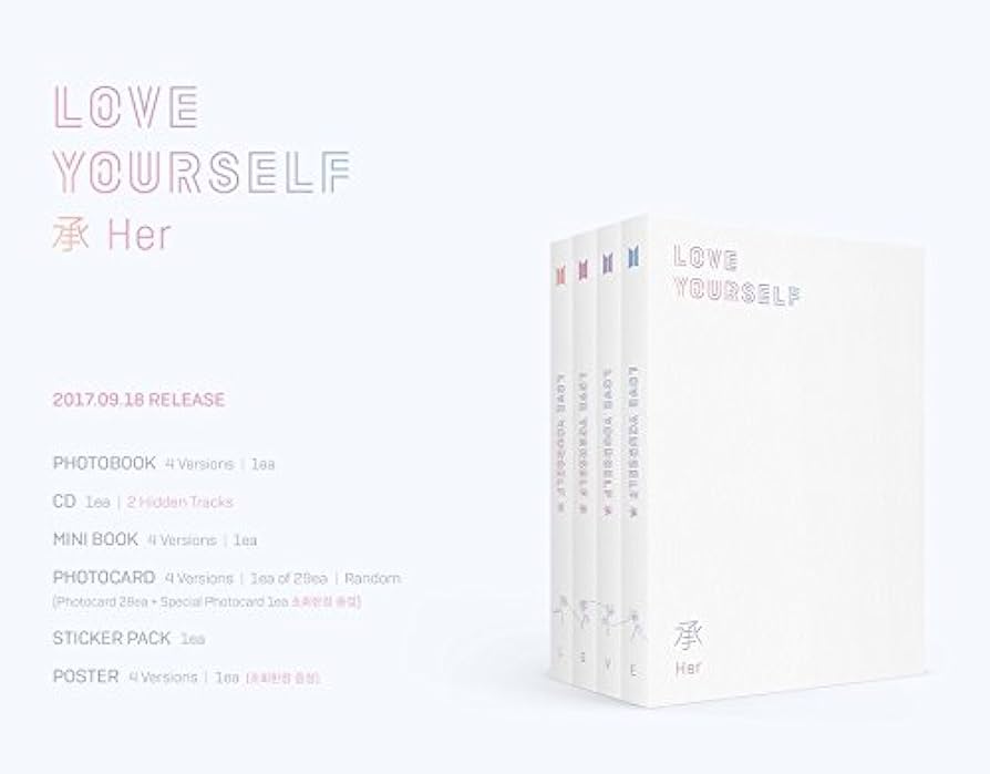 Amazon.com: BTS - LOVE YOURSELF 承 [Her] [Random ver.] +Photobook+
