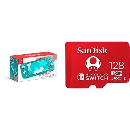 Amazon.com: Nintendo Switch Lite - Turquoise with SanDisk 128GB