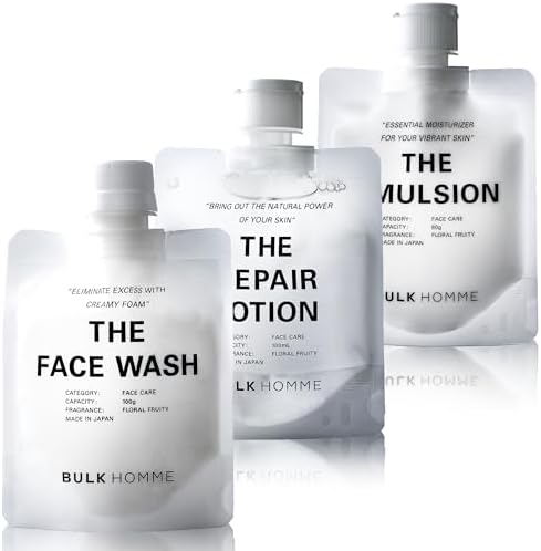 BULK HOMME 【おまけ付き】快眠パジャマ 洗顔料&化粧水✖12（1年分
