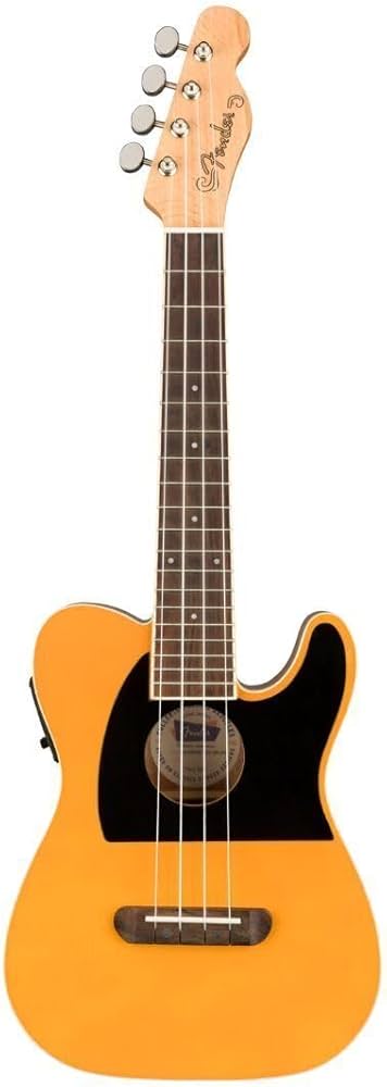 Amazon.com: Fender Fullerton Tele Concert Ukulele, Butterscotch