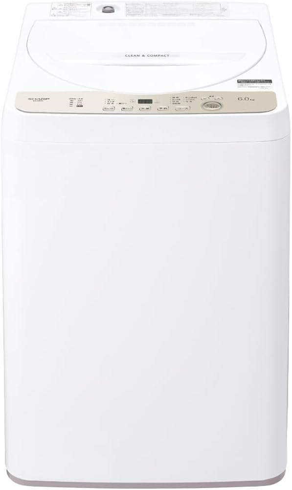 Amazon | シャープ タテ型 全自動洗濯機 洗濯 6kg 幅52.0cm ステンレス