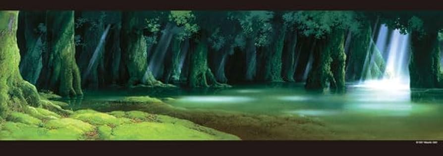 Amazon | エンスカイ(ENSKY) ジブリ もののけ姫 シシ神の森 18.2×51.5