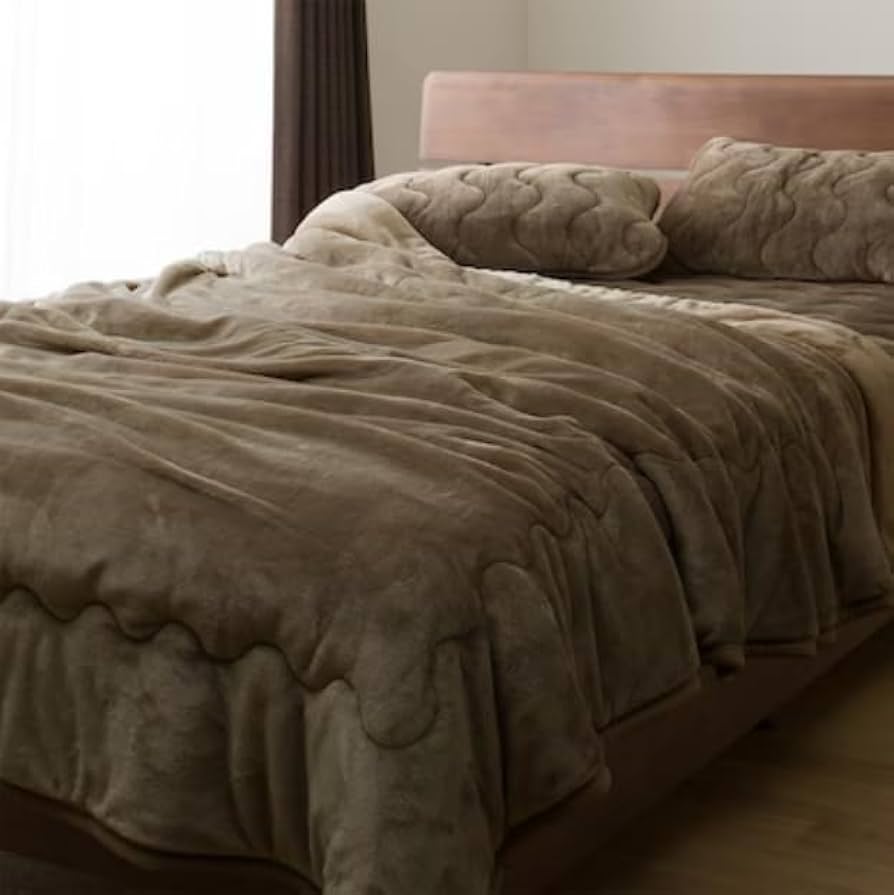 Amazon｜ニトリ 2枚合わせ 毛布 A2211 NウォームSP ブラウン ダブル