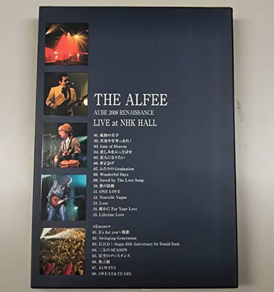 Amazon.co.jp: THE ALFEE AUBE 2008 RENAISSANCE Live at NHK HALL : DVD