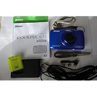 Amazon | Nikon デジタルカメラ S32 防水 1300万画素 ブルー S32BL