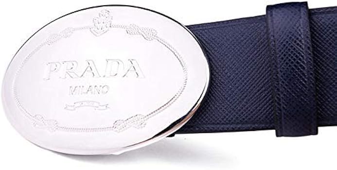 Amazon.co.jp: Prada ネイビーブルー サフィアーノレザーベルト