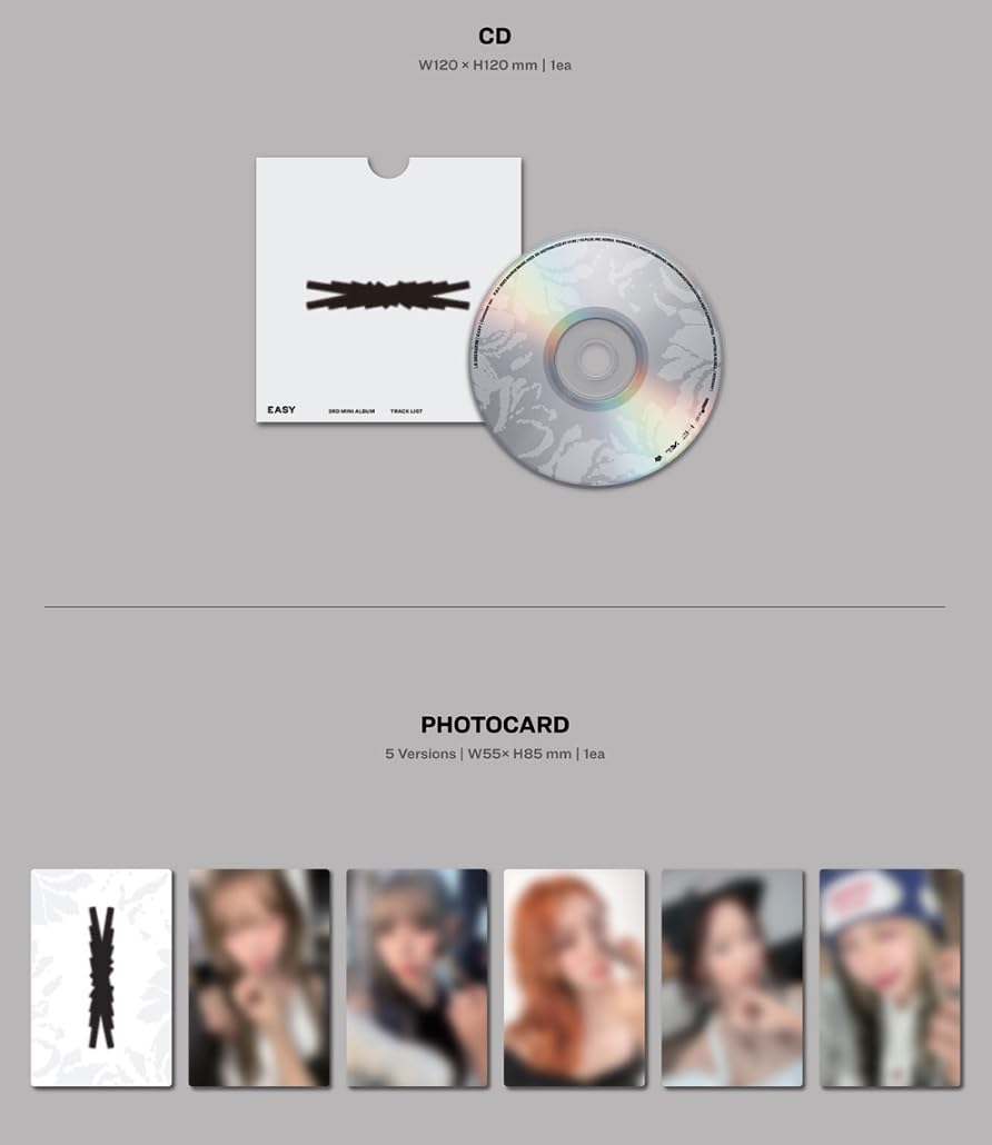 Amazon.com: LE SSERAFIM EASY 3rd Mini Album COMPACT Ver (5 Ver Set