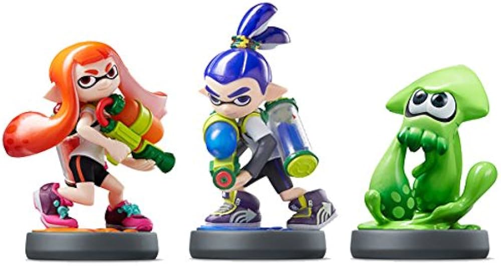 Amazon | amiibo スプラトゥーン 全3種セット ガール ボーイ イカ