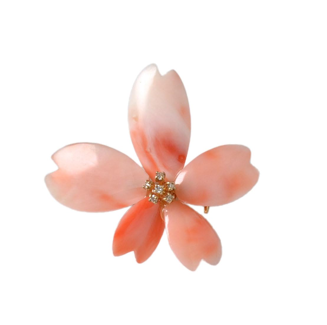 Amazon | [大倉珊瑚店] 深海珊瑚 ブローチ ピンク サンゴ さんご