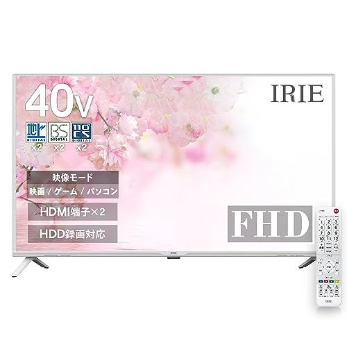Amazon | FFF テレビ 40インチ 40型 TV ホワイト 裏番組 録画機能付き