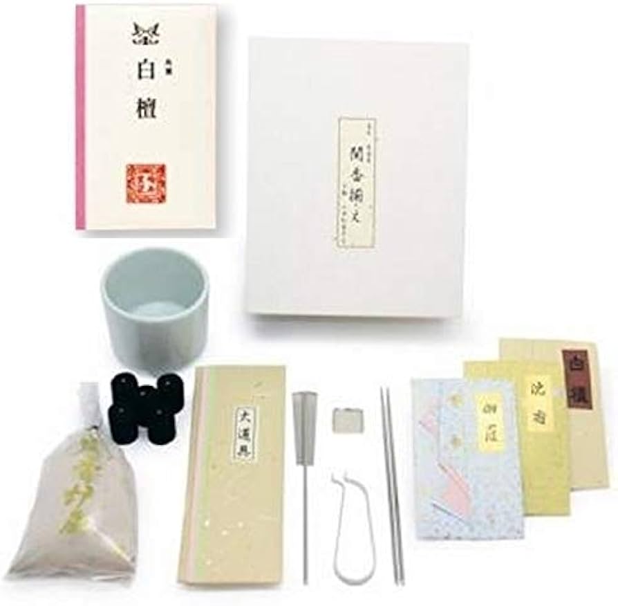 Amazon｜【茶道具・香道具セット】 聞香揃 空蝉 ＋ 香木 白檀 セット