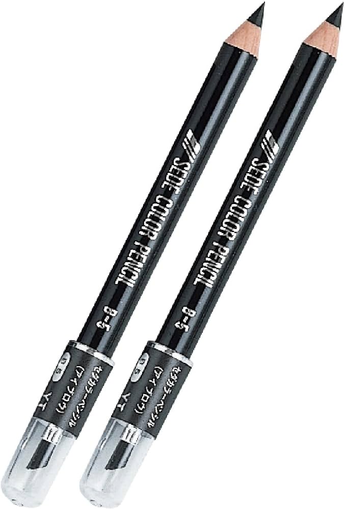 Amazon.co.jp: アイブロウ ペンシル カラーペンシル B5 ブラック 2本