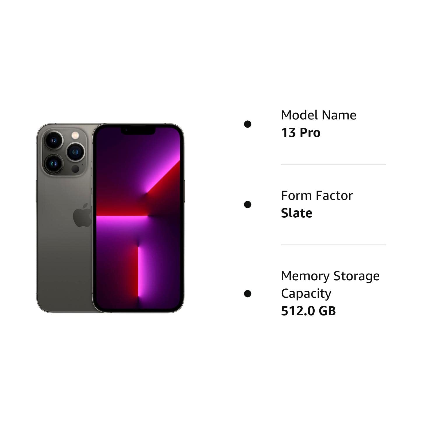 Amazon.com: Apple iPhone 13 Pro, 512GB, Graphite - T-Mobile