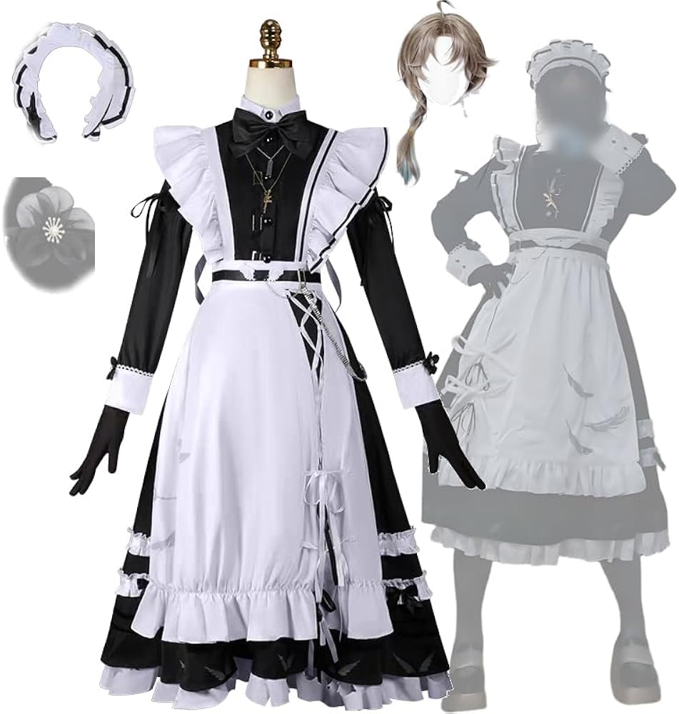 Amazon.co.jp: [PWPCOS]叶 メイド服 コスプレ 衣装 新衣装 葉かなえ