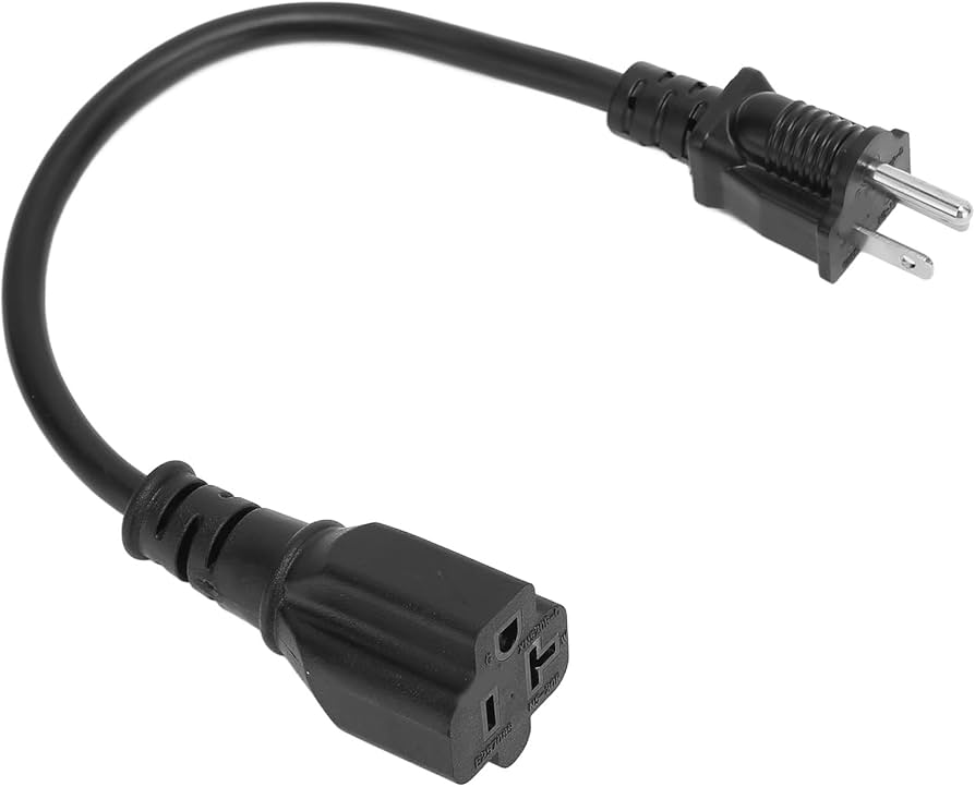 Amazon | Nema 5‑15P to 5‑20R 電源ケーブル、1 フィート PVC 外側 T