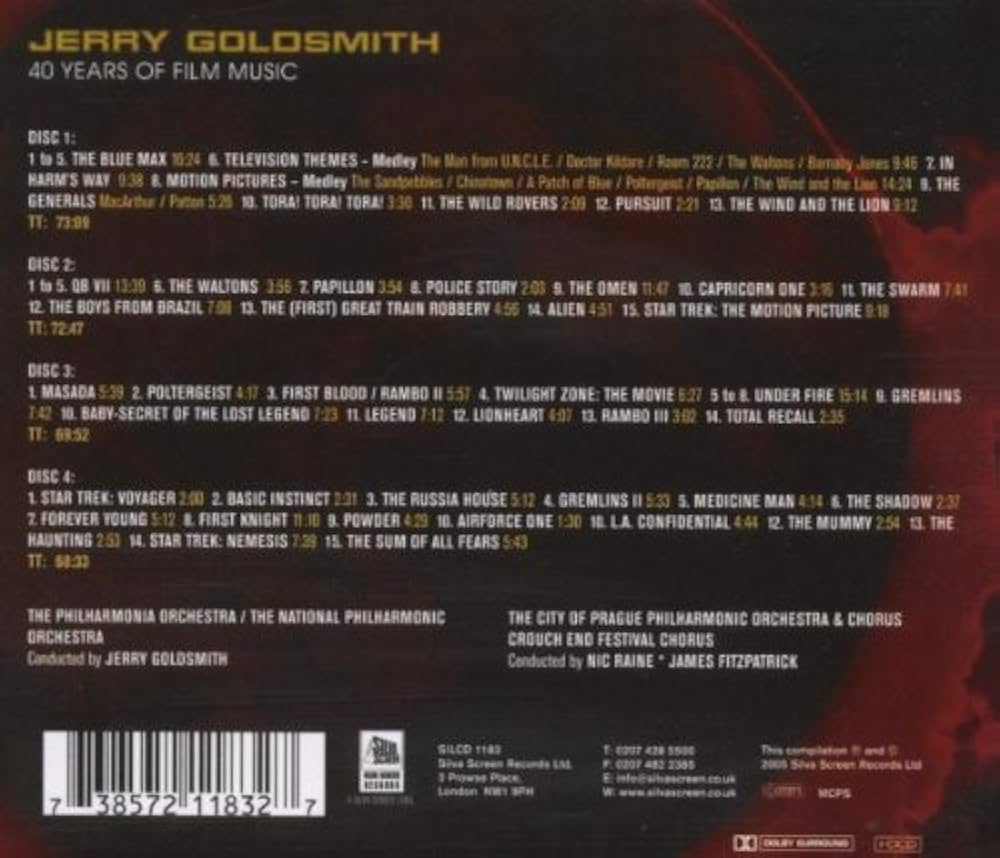Amazon.co.jp: Goldsmith, Jerry: 40 Years of Film Music: ミュージック
