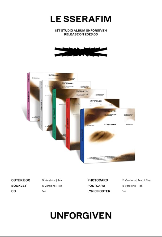 LE SSERAFIM - 1st Studio Album UNFORGIVEN [COMPACT ver.] (SAKURA