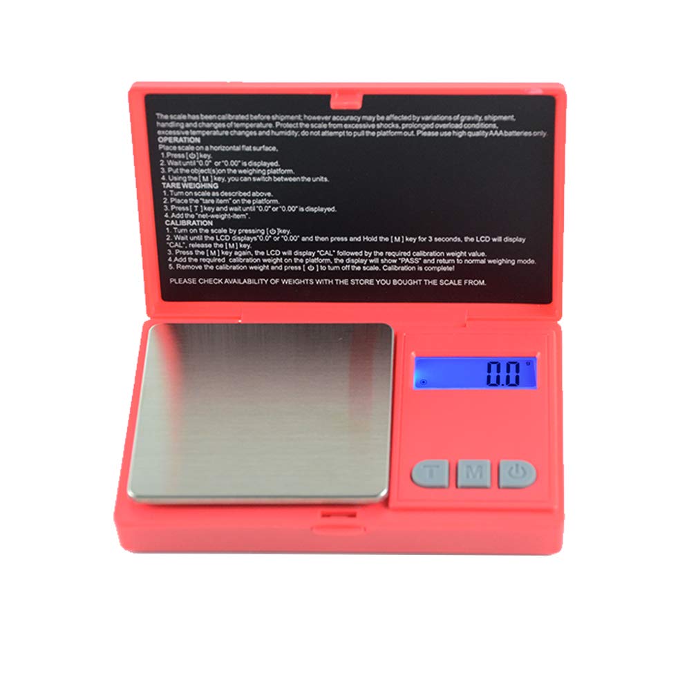 AWS MAX-700 Digital Scale 700g x 0.1g (Red) : Amazon.co.uk