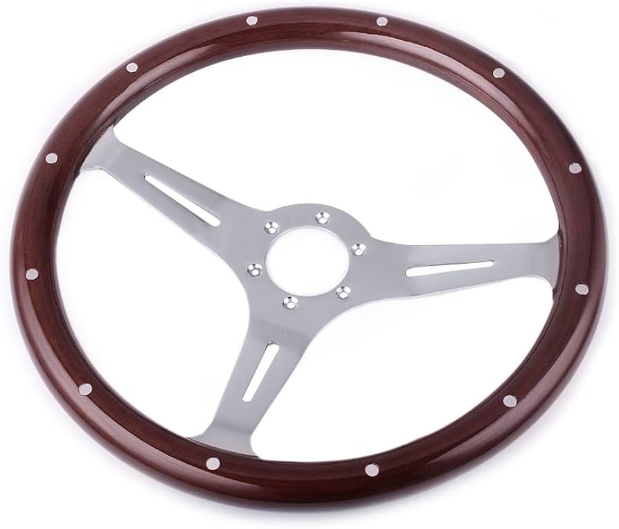 Amazon | ZS ステアリング リアルウッド ハンドル380mm 車用 交換