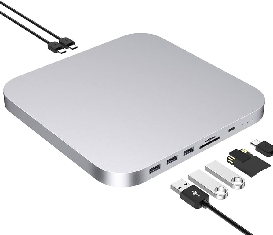 Amazon.co.jp: Mac mini ドッキングステーション シルバー 8in1 TypeC