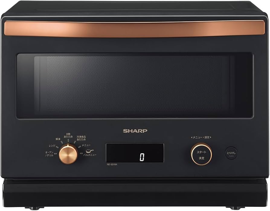 Amazon | シャープ オーブン レンジ RE-SD18A-B ブラック フラット