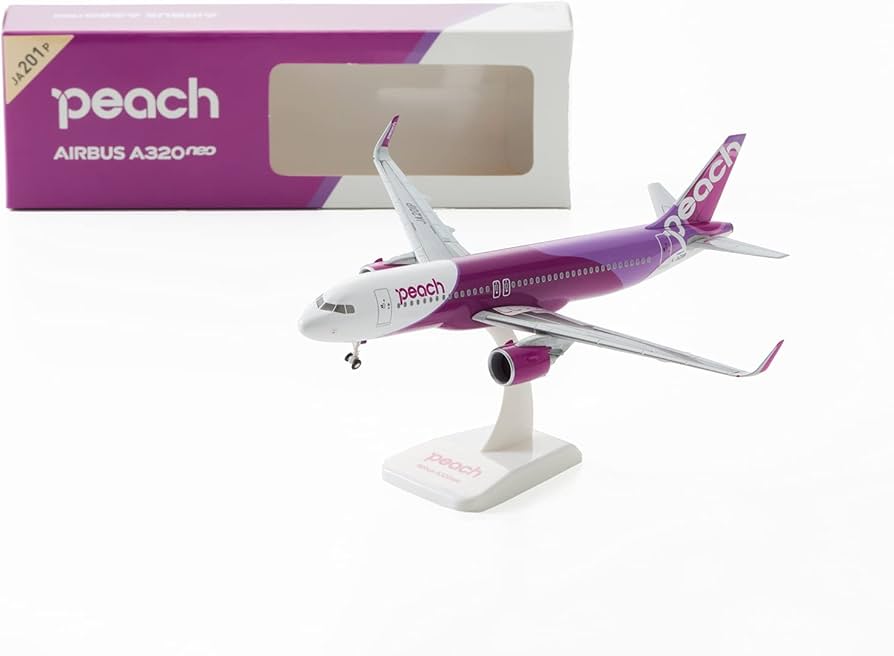 Amazon | Peachオリジナル A320neo JA201P 飛行機模型 プレーン
