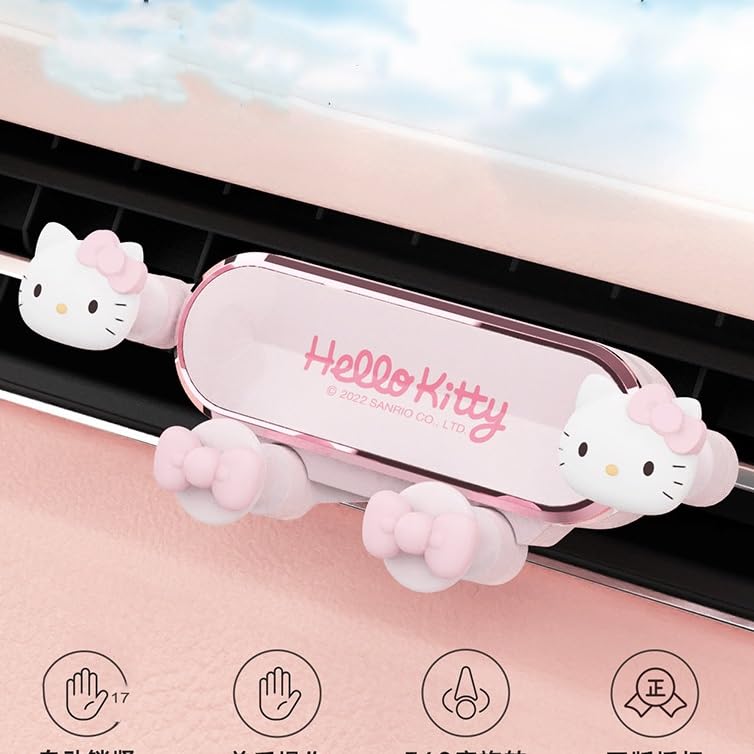 2002年製 ハローキティ ガングロ ヒョウ柄 携帯電話ホルダー カー用品