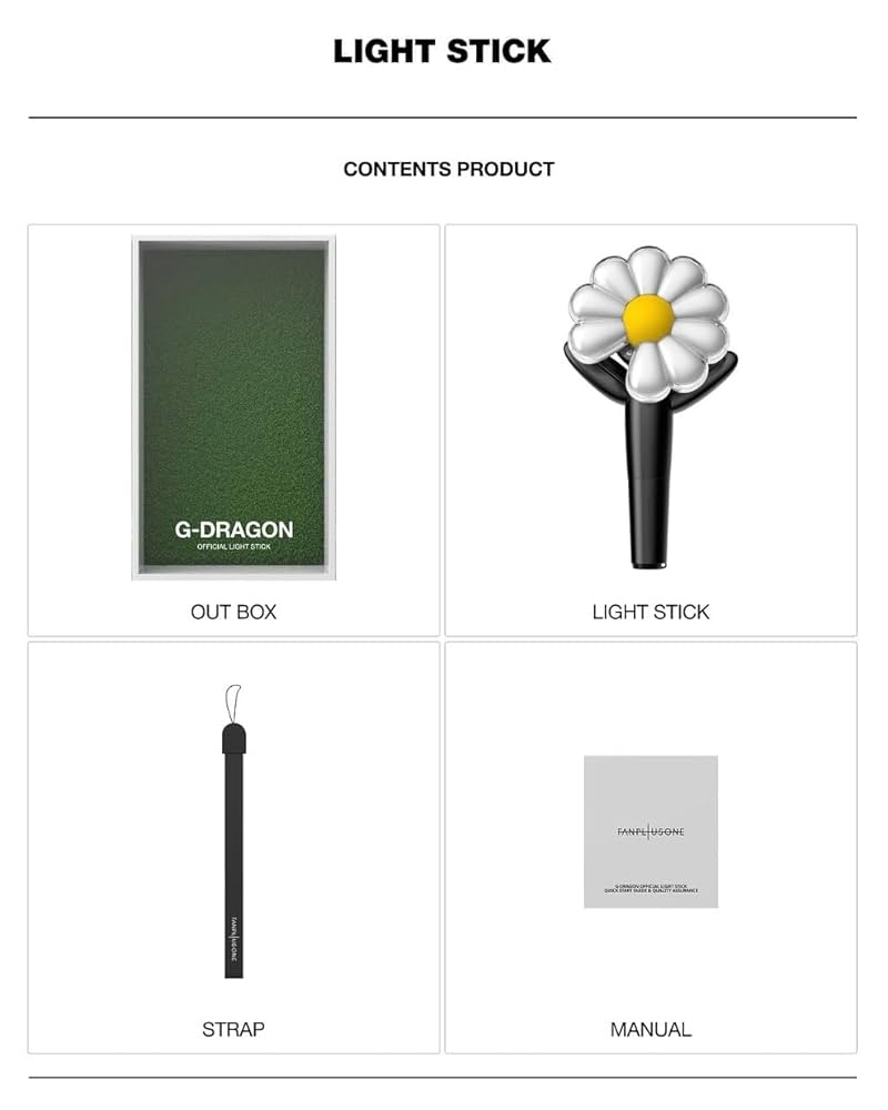 BIGBANG G-DRAGON Peaceminusone Official MD 2 Version Set 1ea Light