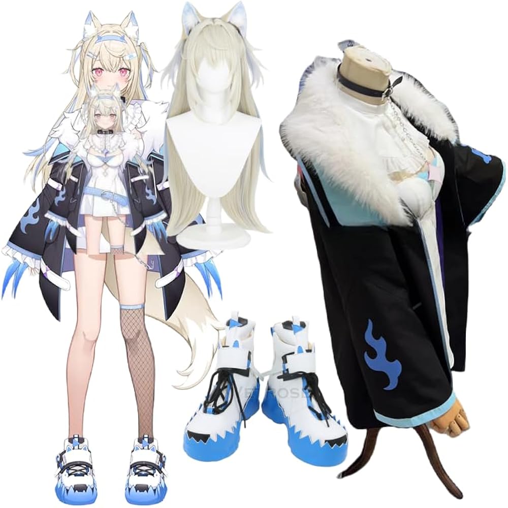Amazon.co.jp: [900] ウィッグ ，靴 付き VTuber フワワ・アビスガード