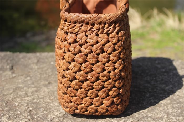 Amazon.co.jp: 六角花結び編み 山葡萄 かごバッグ やまぶどう 山ぶどう