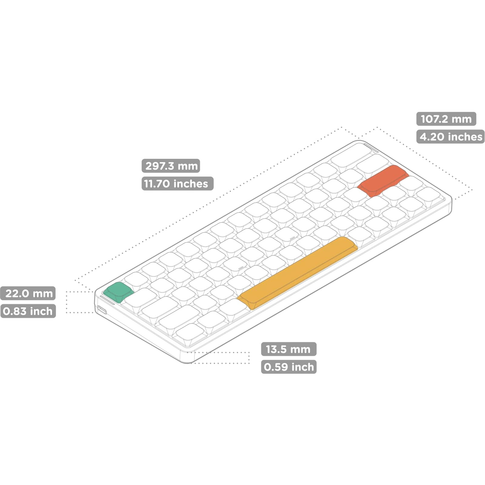 Amazon.com: nuphy Air60 V2 Portable Wireless Keyboard 60% Low