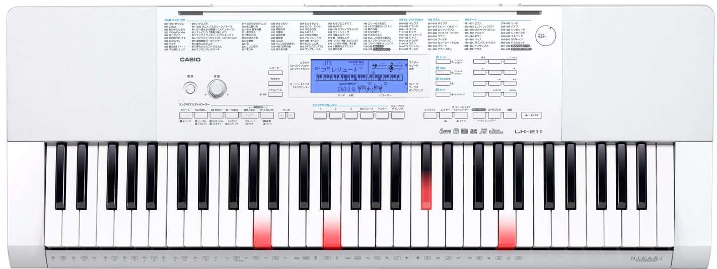 Amazon | CASIO 光ナビゲーションキーボード 61標準鍵盤 LK-211