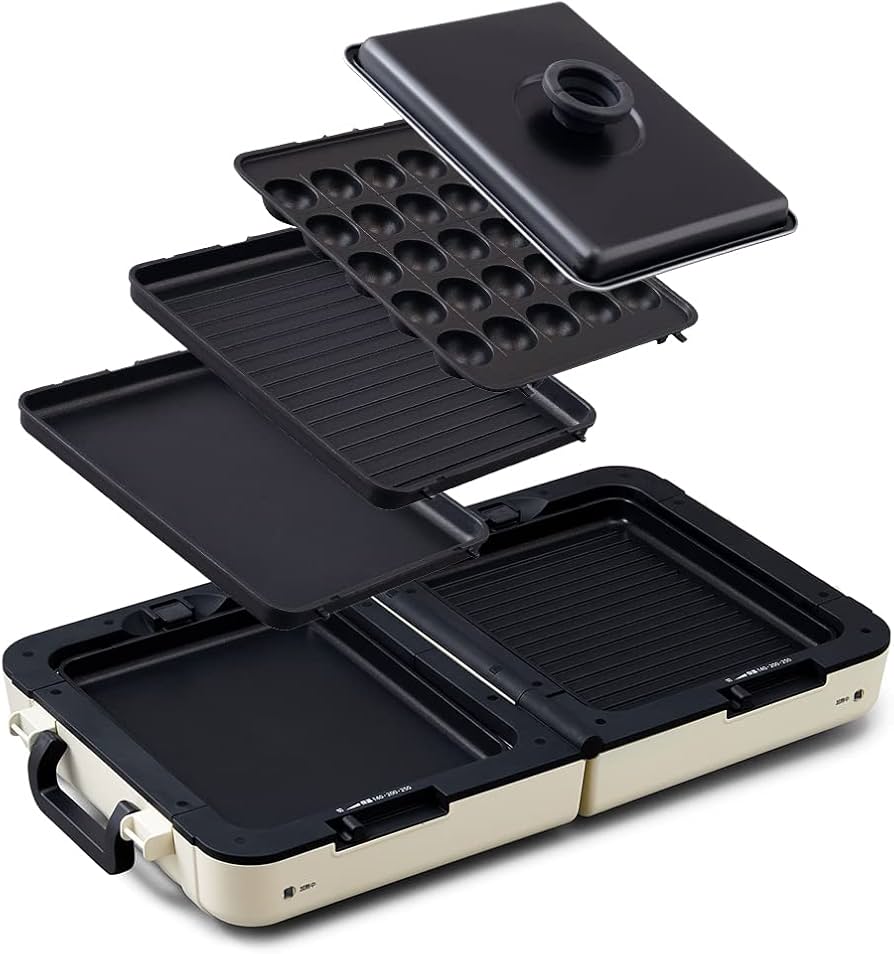 Amazon | アイリスオーヤマ ホットプレート 両面 プレート3枚 (平面