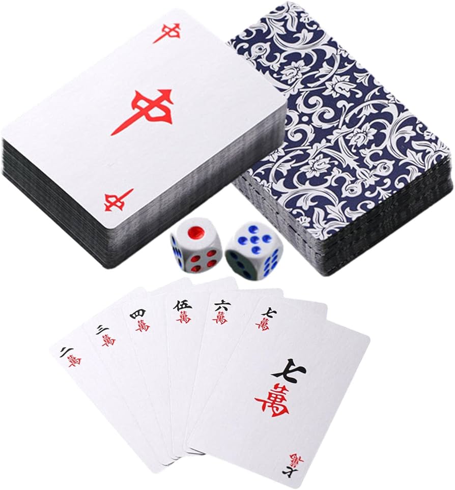 Amazon.co.jp: 麻雀カード - 中国の伝統的なサイコロ付きボードゲーム