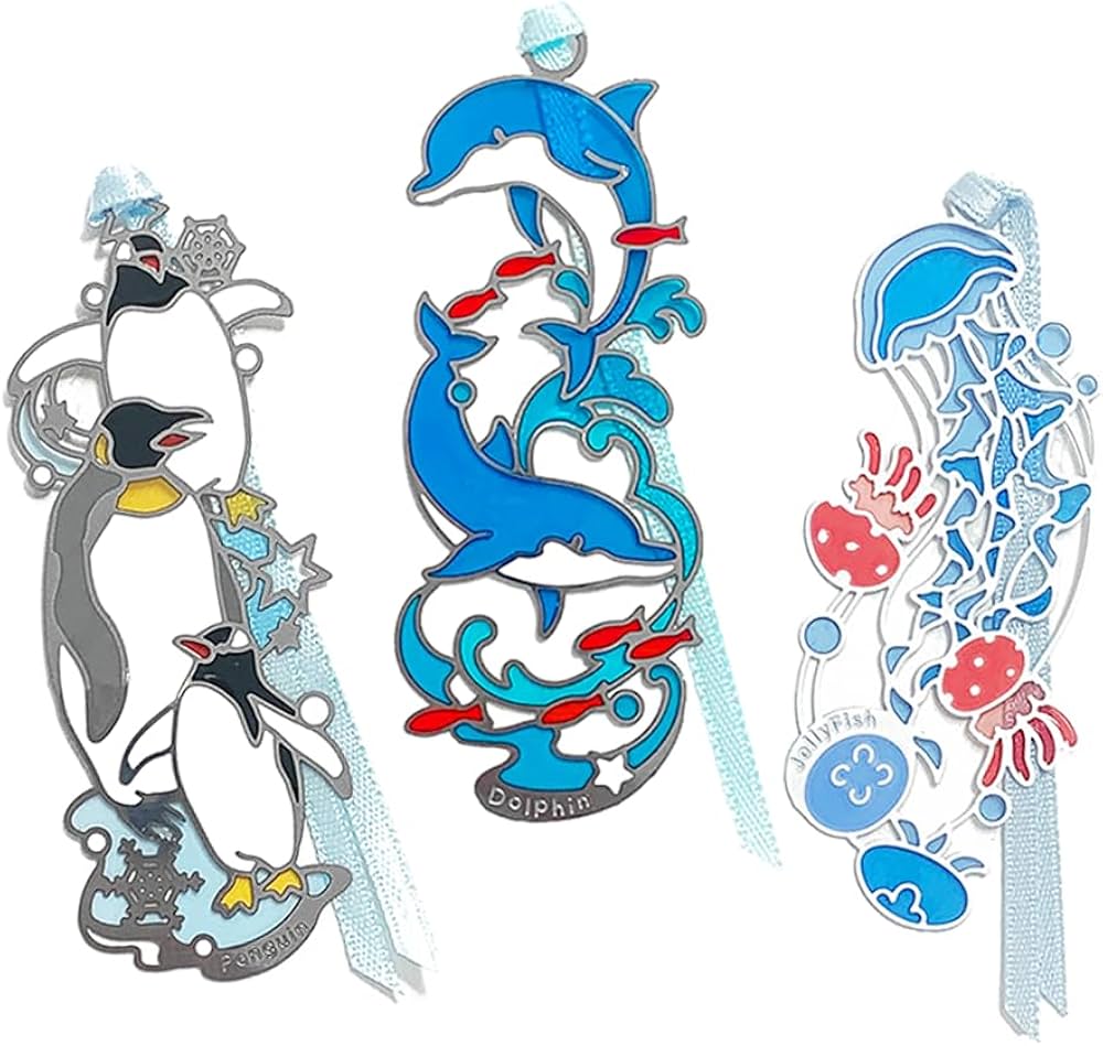 Amazon | 智光 】 ステンドグラス 風 ブックマーカー (しおり) CD 海の