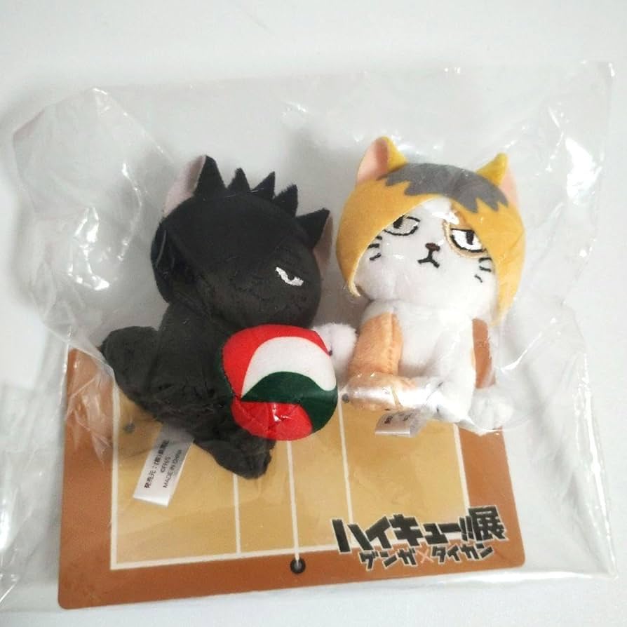 Amazon.co.jp: ぬいぐるみセット 研磨ネコ 孤爪研磨 &黒尾ネコ 黒尾