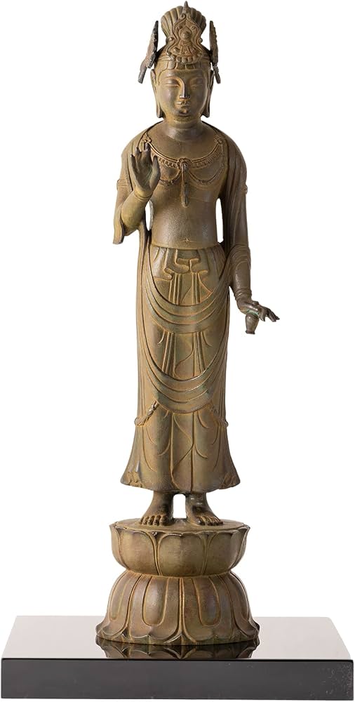Amazon｜仏師銘版 夢違観音 25cm 蝋型/青銅（ブロンズ）製 仏師：長田