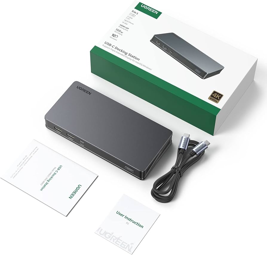 UGREEN Revodok Pro 209 USB C Docking Station, 9-in-1 DisplayLink