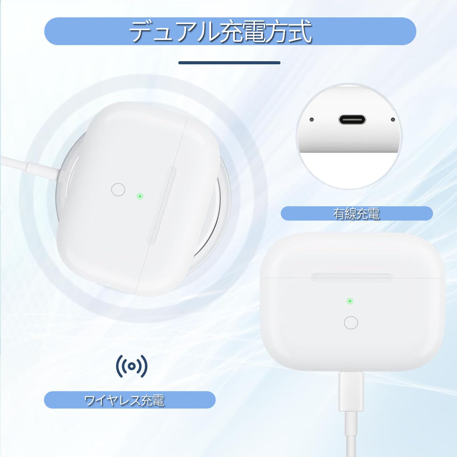 Amazon | USB-C充電ケース エアーポッズプロ用充電器 ペアリング機能