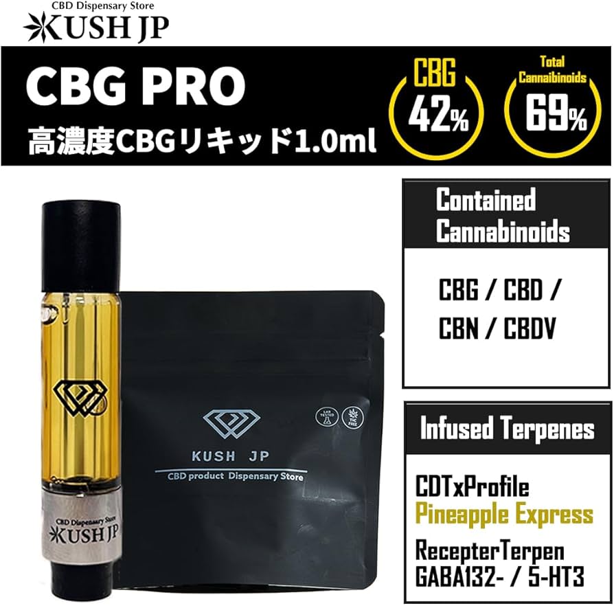 Amazon | 【KUSH JP】高濃度 CBGリキッド CBG -PRO- 【Pineapple